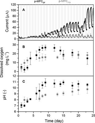 Effect of Electrode Properties on the Performance of a Photosynthetic Microbial Fuel Cell for Atrazine Detection